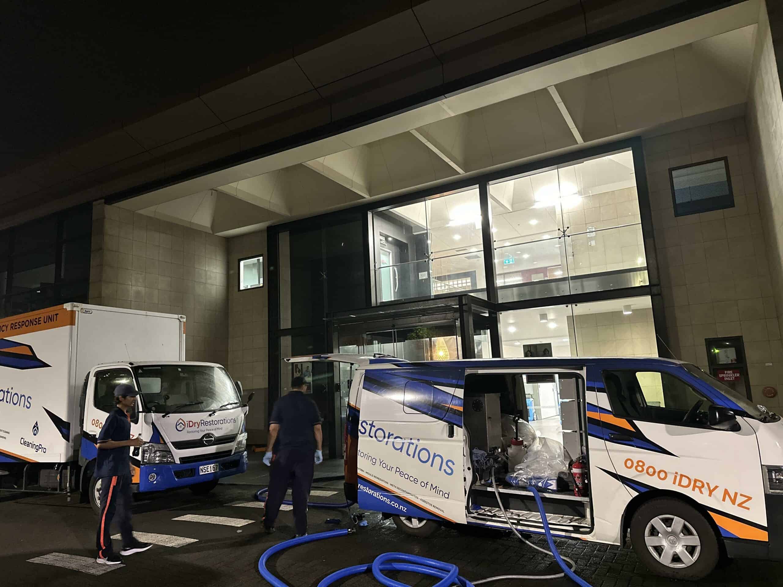 Commercial building flood restoration for NZ Blood Service by iDry Restorations
